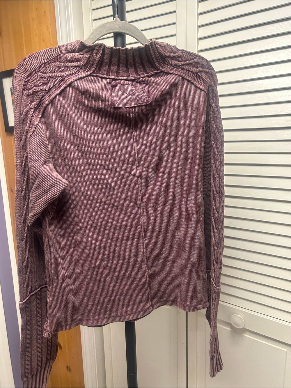 Nwot We The Free breezy Turtleneck dark plum - Picture 2 of 7